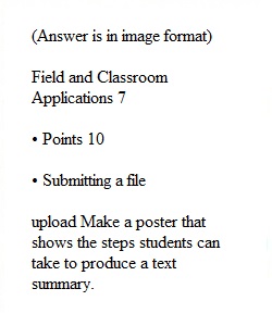 Field and Classroom Applications 7